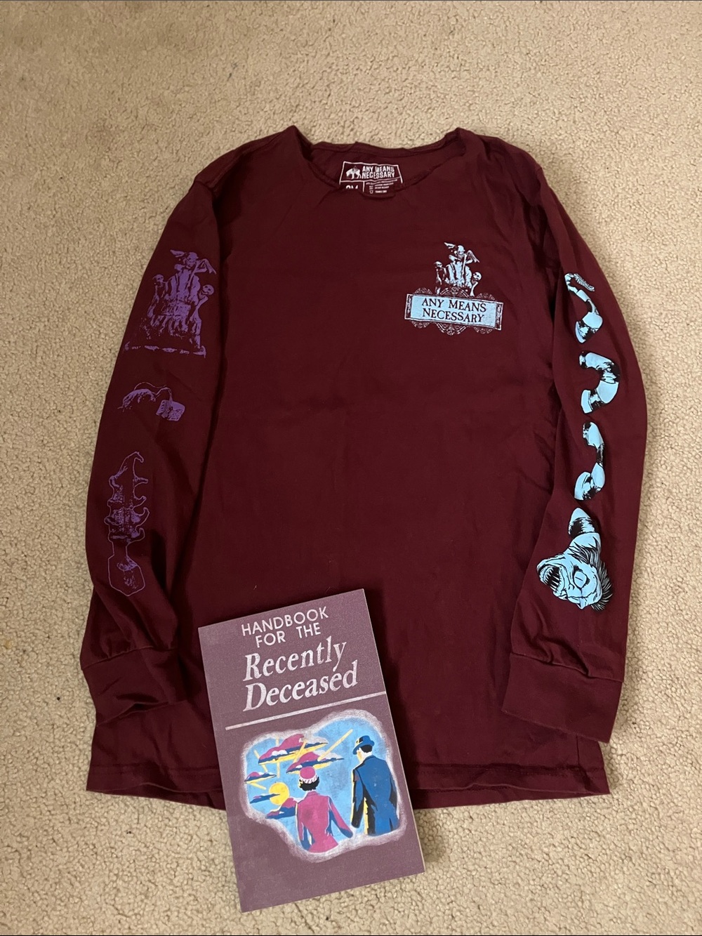 Beetlejuice Sandworm shirt, Ltd. Ed., w/ new Handbook for the Recently Deceased